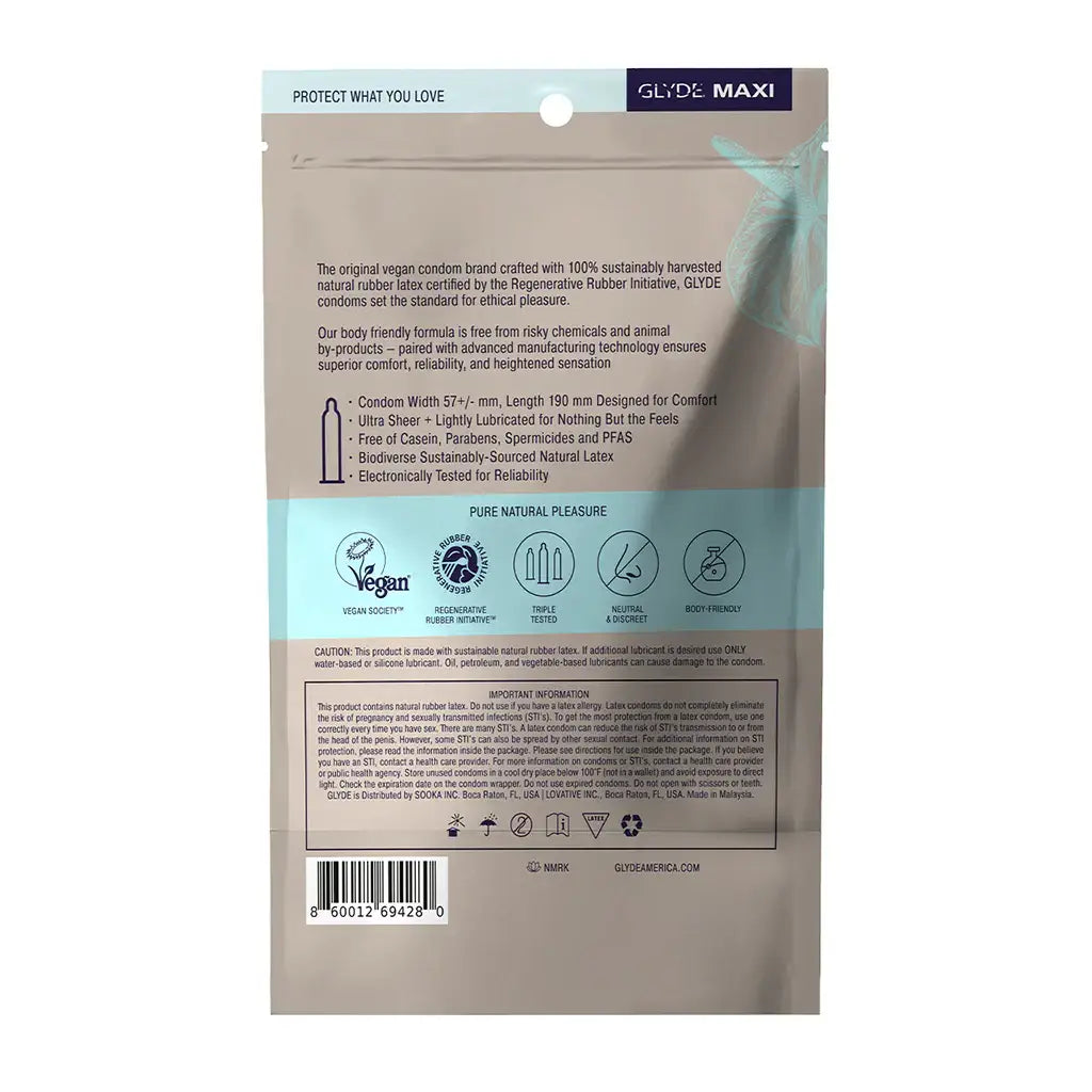 Glyde Maxi XL Large Condoms