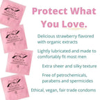 Glyde Organic Strawberry Flavored Condoms – Vegan & Plant-Based