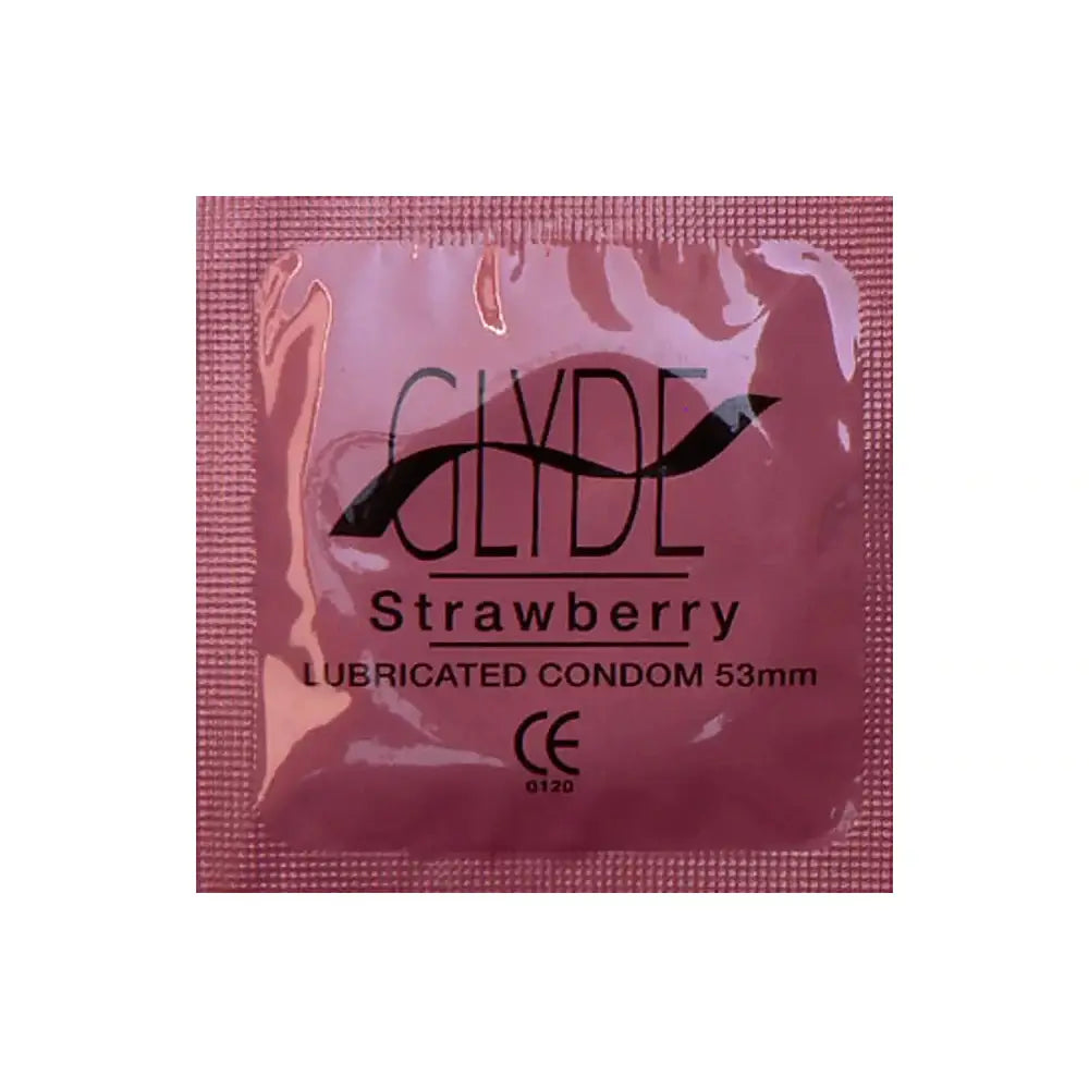 Glyde Organic Strawberry Flavored Condoms – Vegan & Plant-Based