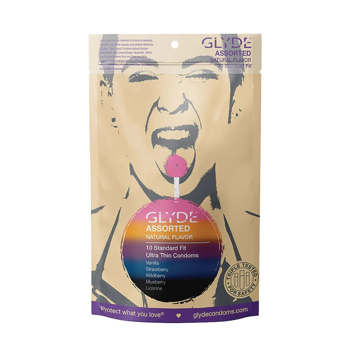 Glyde Organic Assorted Flavored Condoms - Rolik®