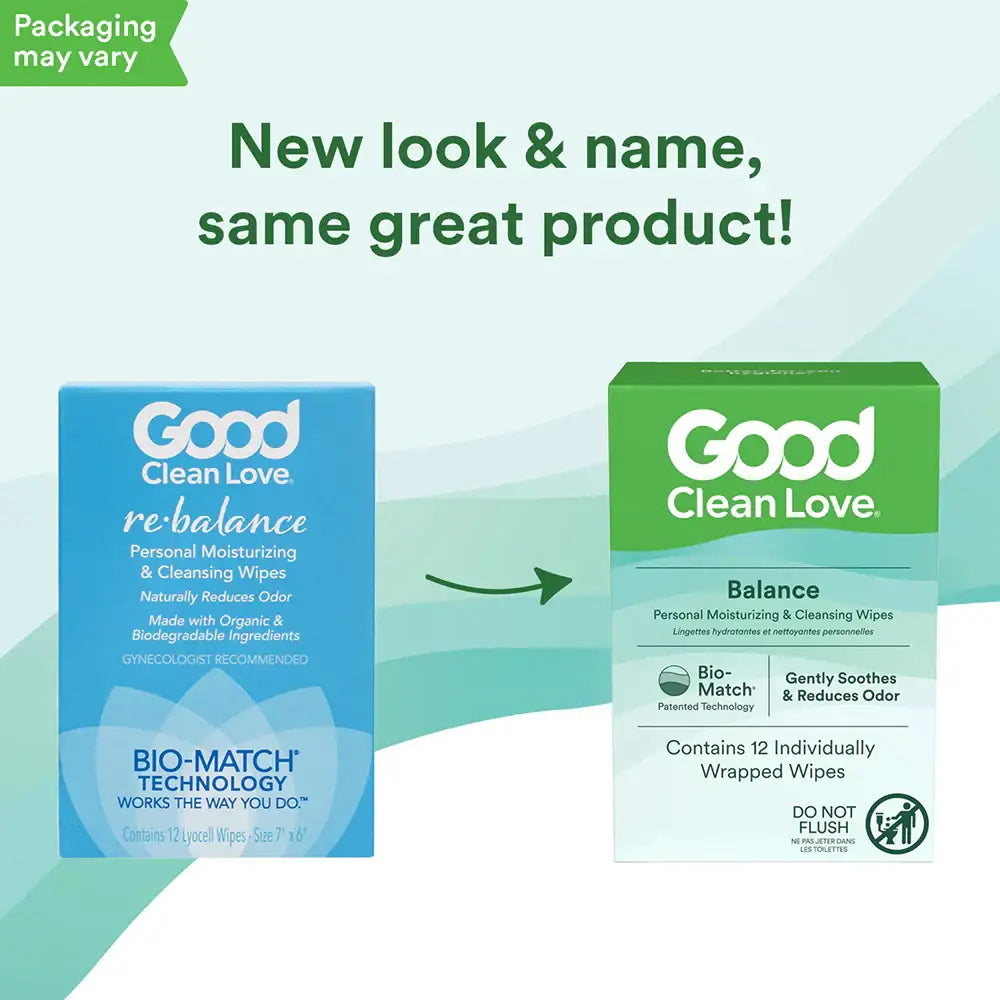 Good Clean Love® Rebalance Cleansing Wipes 12-Pack