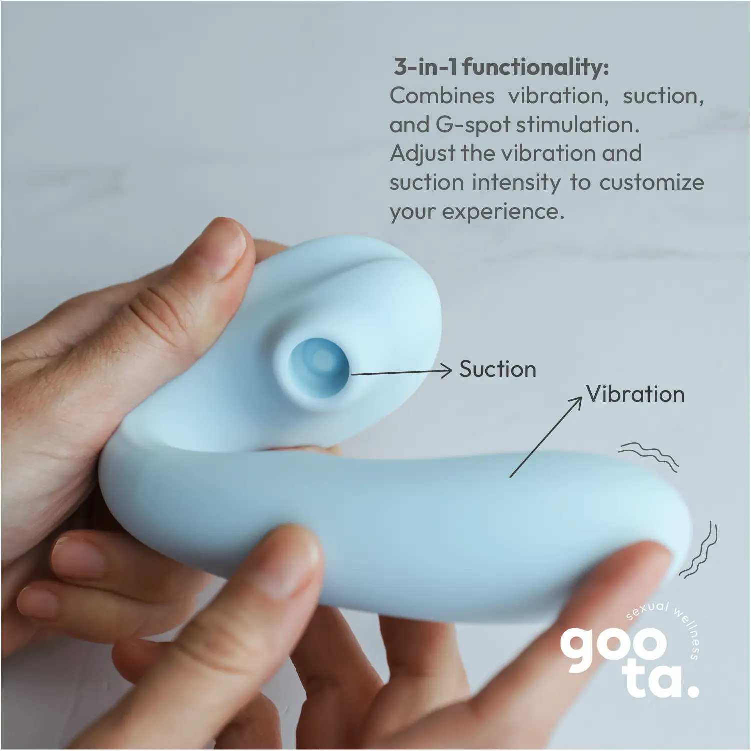 Goota Boutique Cristal 3-in-1 Vibrator with Suction