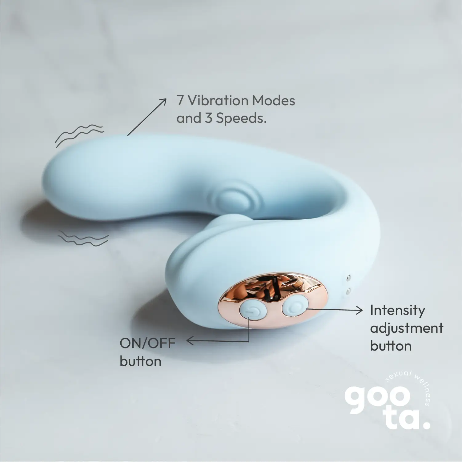 Goota Boutique Cristal 3-in-1 Vibrator with Suction