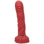 Groove Silicone Dildo - Red