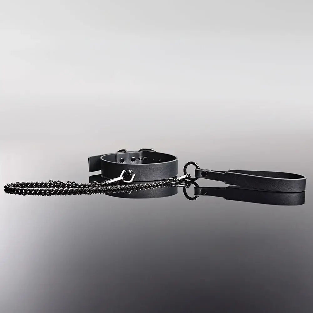 Gunmetal Glam Pleasure Collar & Leash
