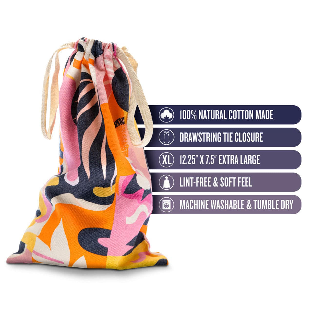 Blush Novelties® The Collection Burst Cotton Toy Storage Bag - Rolik®
