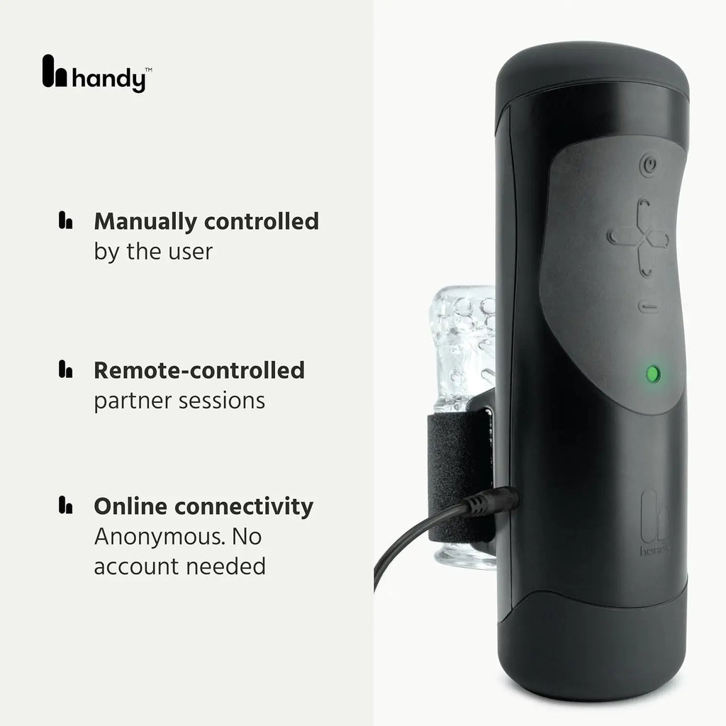 The Handy Interactive Stroker - Black - Masturbator