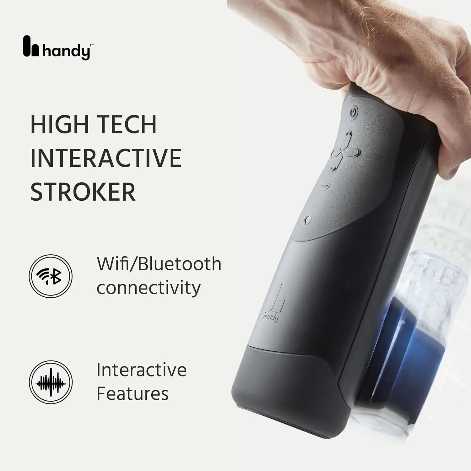 The Handy Interactive Stroker - Black - Masturbator