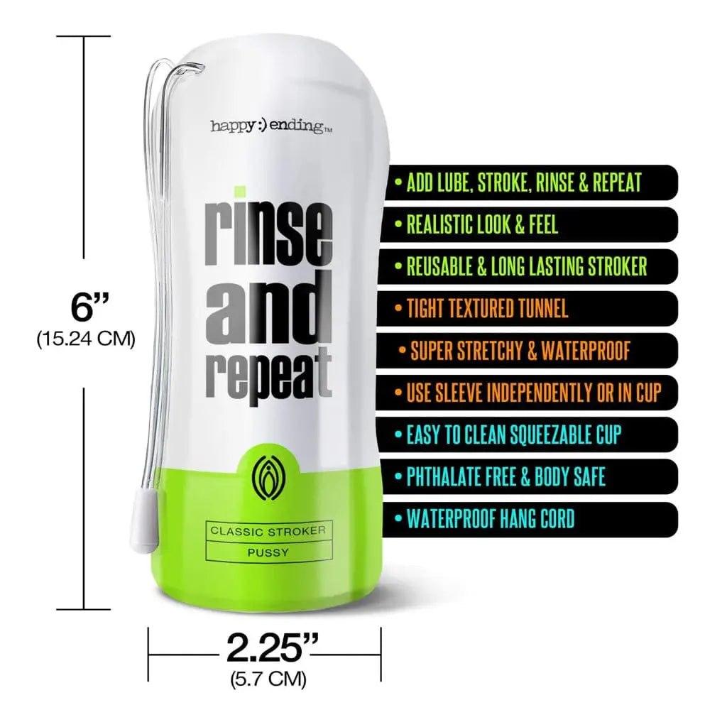 Happy Ending Rinse And Repeat Reusable Classic Stroker - Rolik®