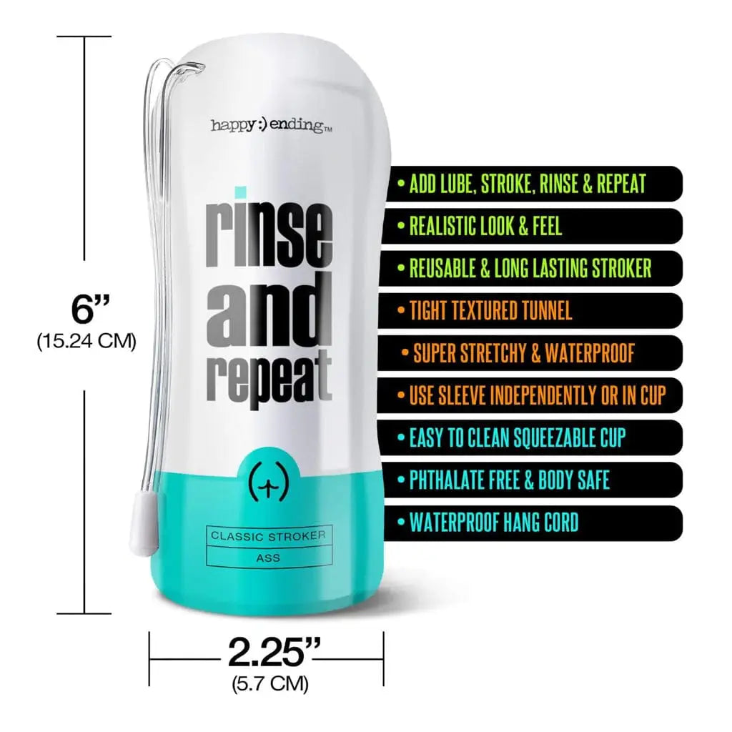 Happy Ending Rinse And Repeat Reusable Classic Stroker - Rolik®