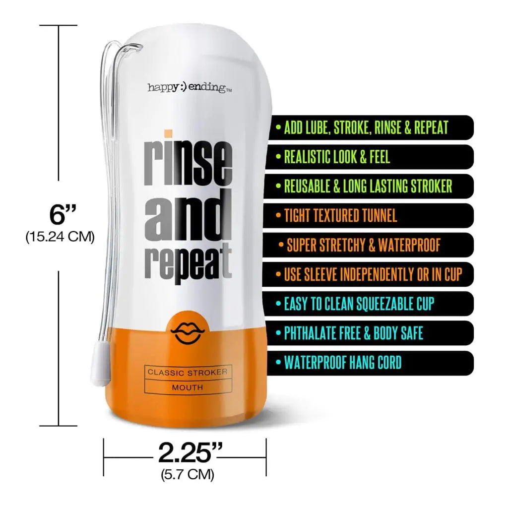 Happy Ending Rinse And Repeat Reusable Classic Stroker - Rolik®