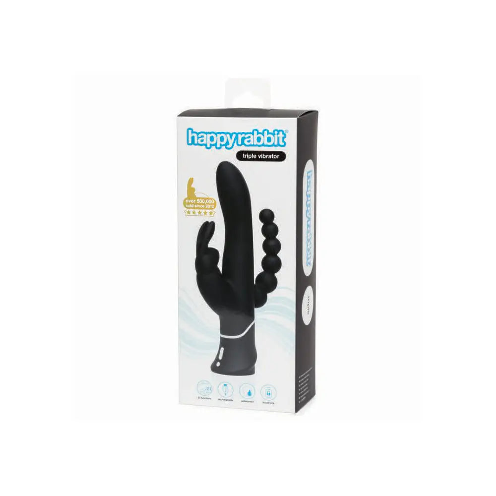 Happy Rabbit® Elite Triple Curve Vibrator - Black
