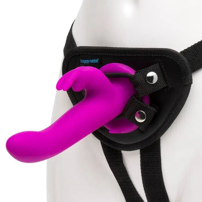 Happy Rabbit® Rechargeable Vibrating Strap On Harness Set - Rolik®