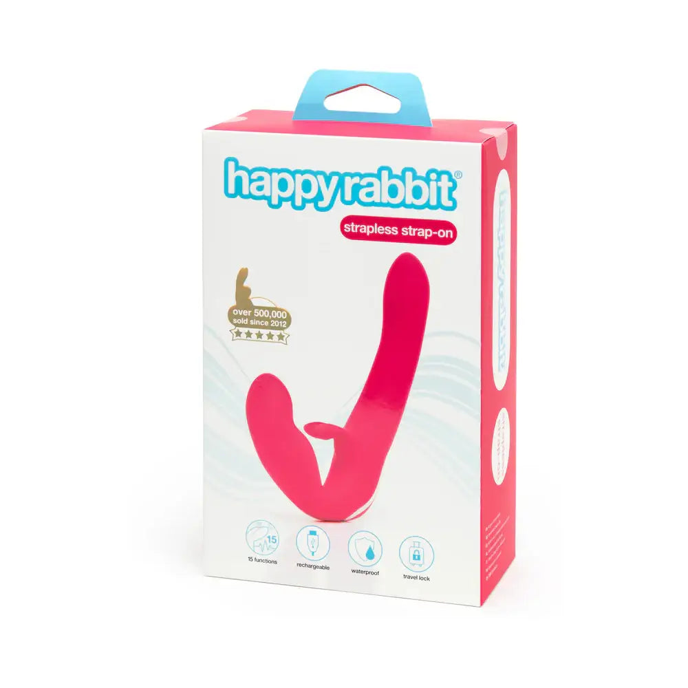 Happy Rabbit® Strapless Strap - On Vibrator - Pink