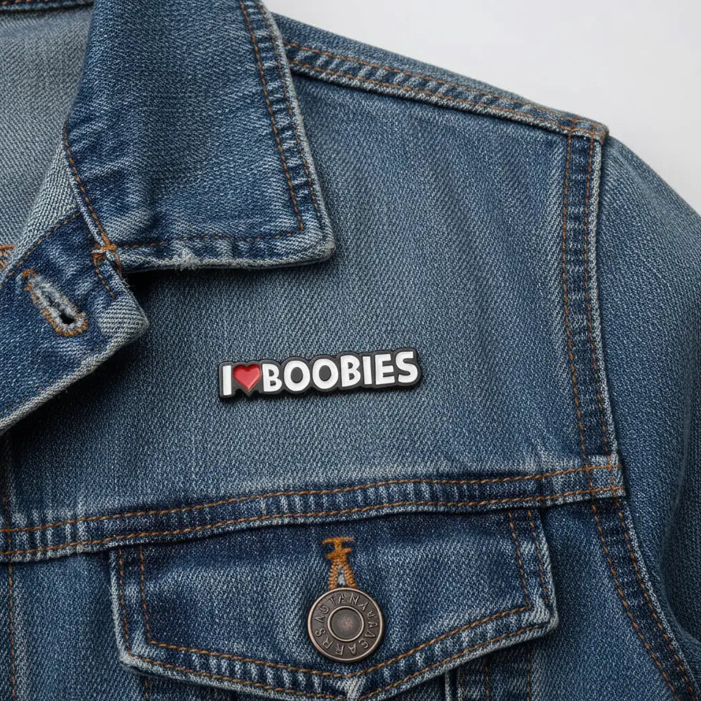 I Heart Boobies Enamel Pin
