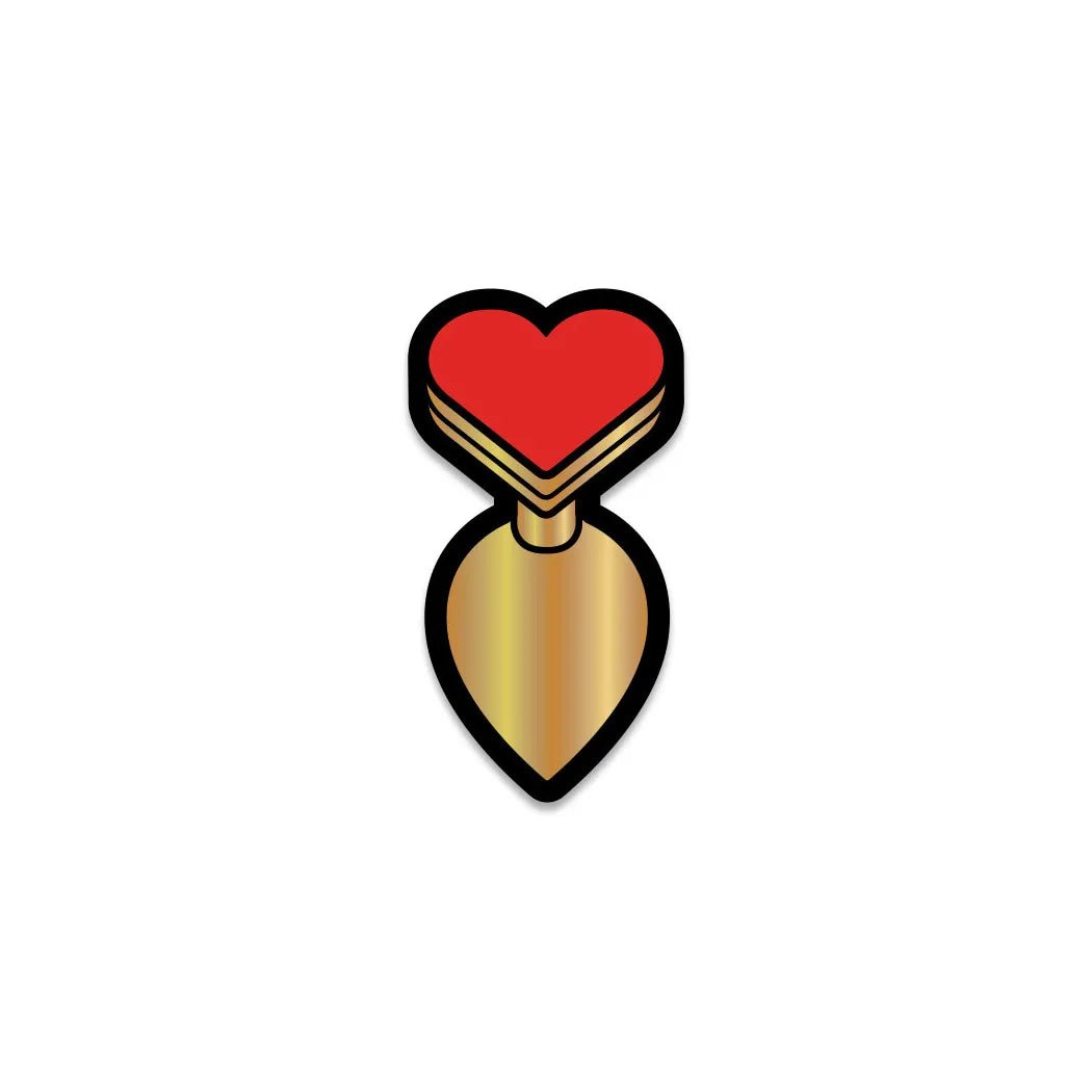 Heart Butt Plug Enamel Pin - Rolik®