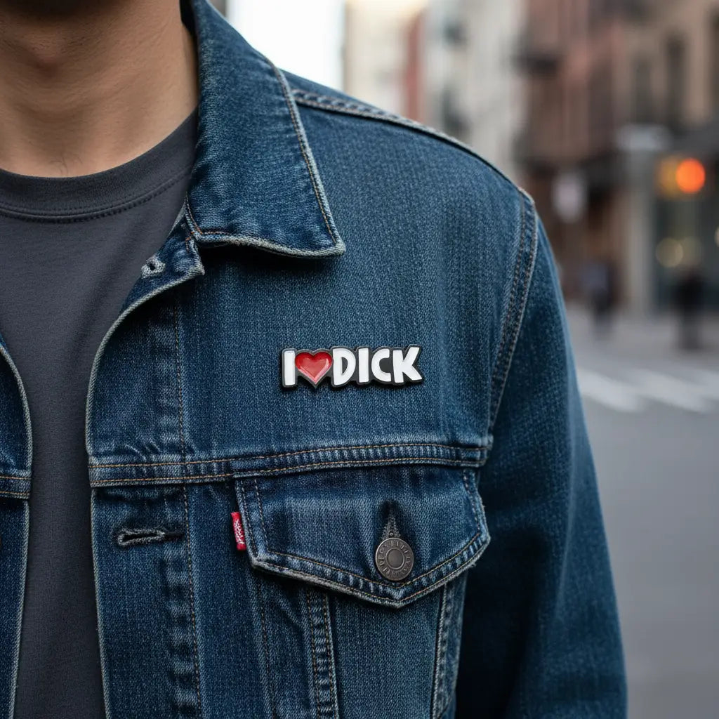 I Heart Dick Enamel Pin