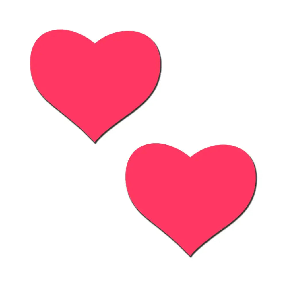 Glow Pink Heart Nipple Pasties