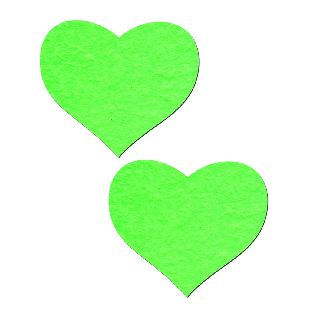 Heart Nipple Pasties High Quality Materials Prevent Wrinkling - Glow in the Dark