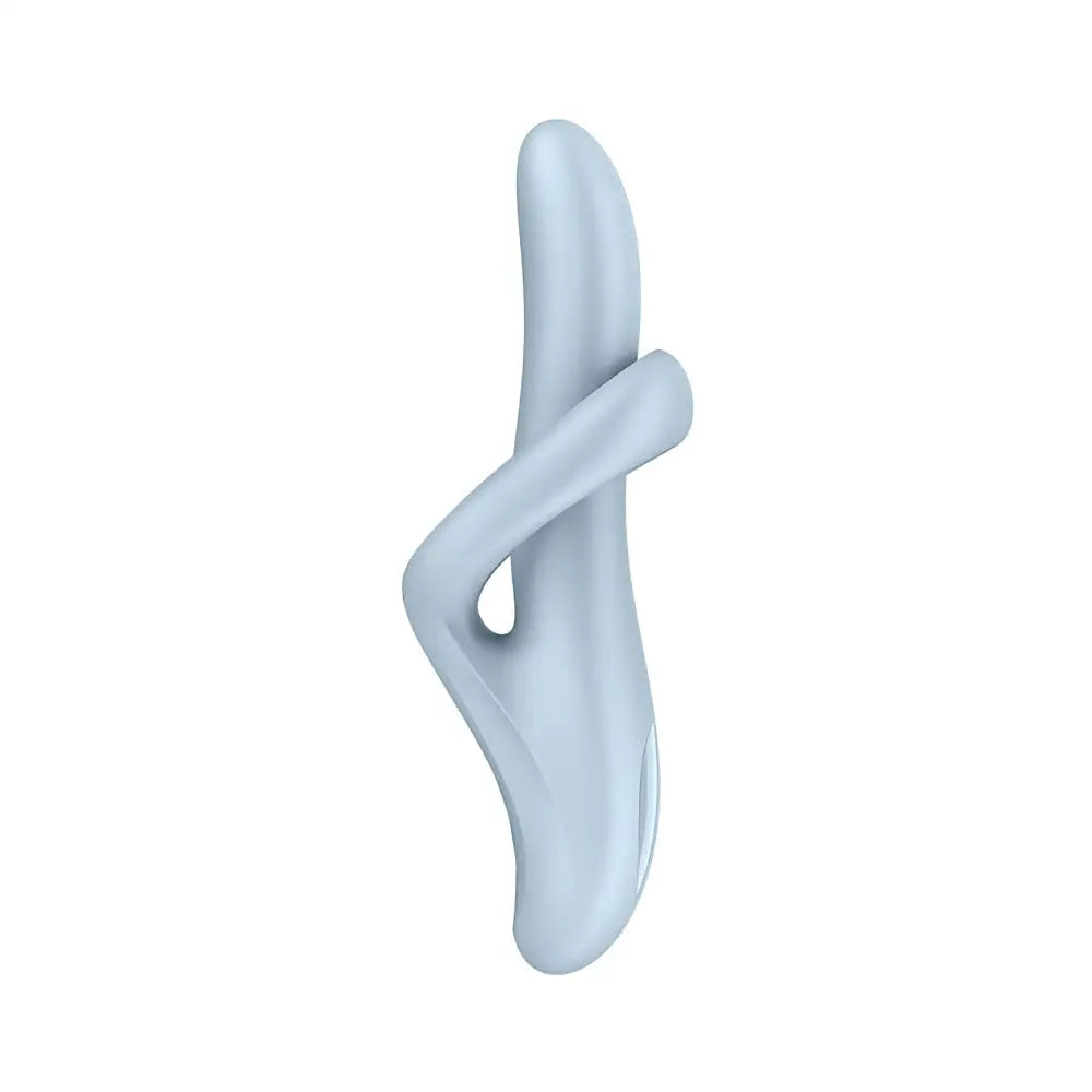 Heat Flex 4 Rotating Head Warming Rabbit Vibrator - Light Blue