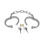 Heavy Duty Metal Handcuffs - Silver - Restraints