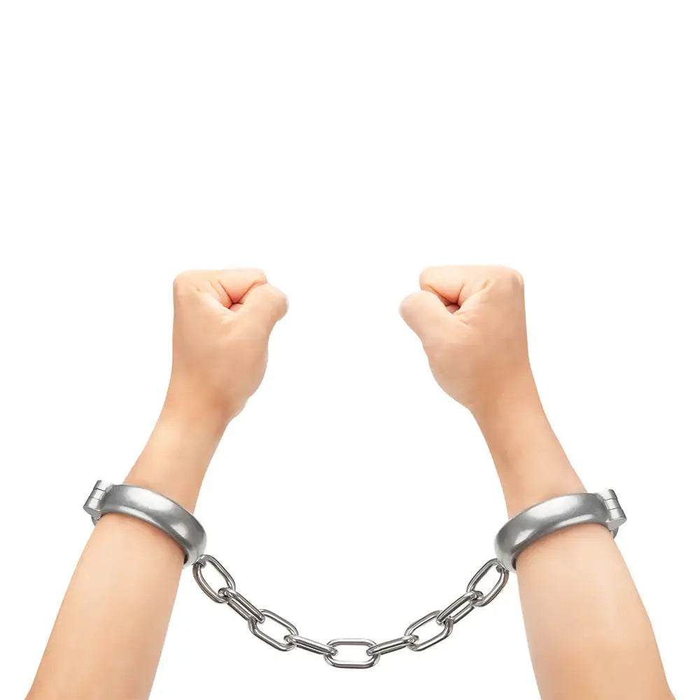 Heavy Duty Metal Handcuffs - Silver - Restraints