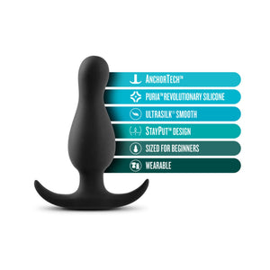 Blush Novelties® Anal Adventures Platinum Curve Butt Plug - Rolik®