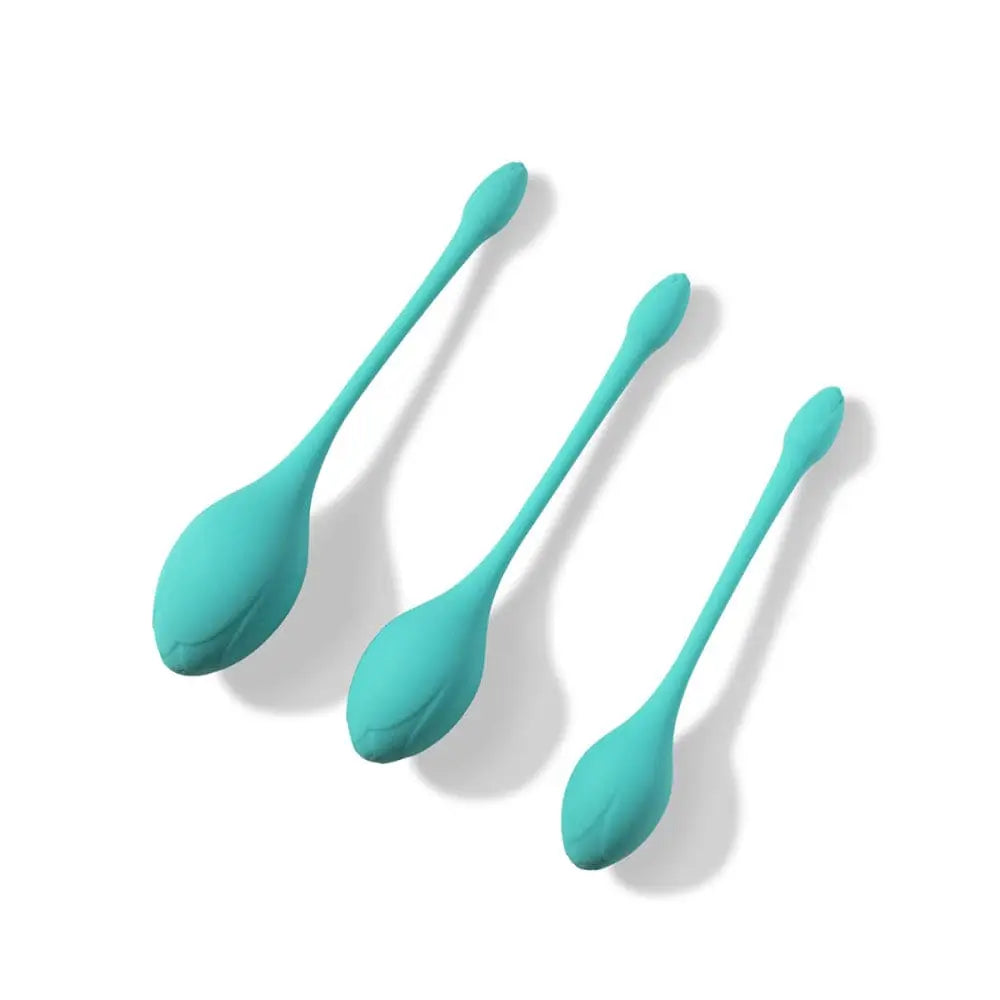 Honey Play Box Bluebell Floral Weighted Kegel Ball 3 - Piece Set - Rolik®