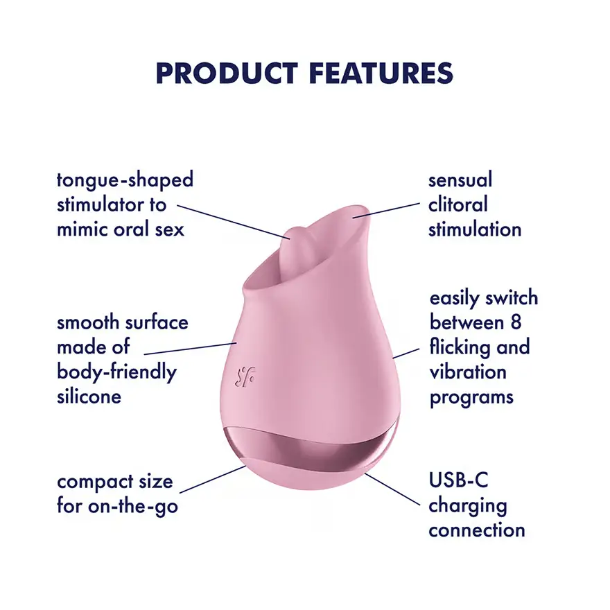Honey Play Box Satisfyer Tongue Player – Licking Clitoral Vibrator Mauve