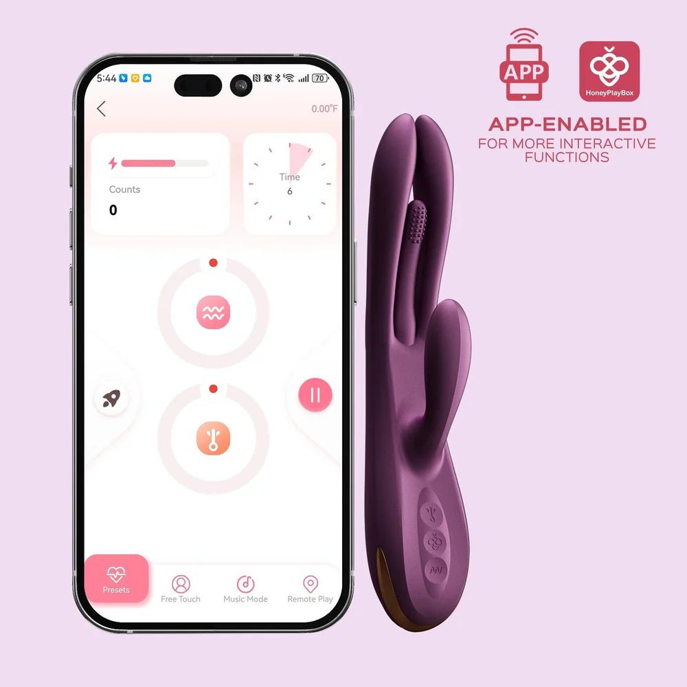 Honey Play Box Terri App - Controlled Tapping Rabbit Vibrator - Rolik®