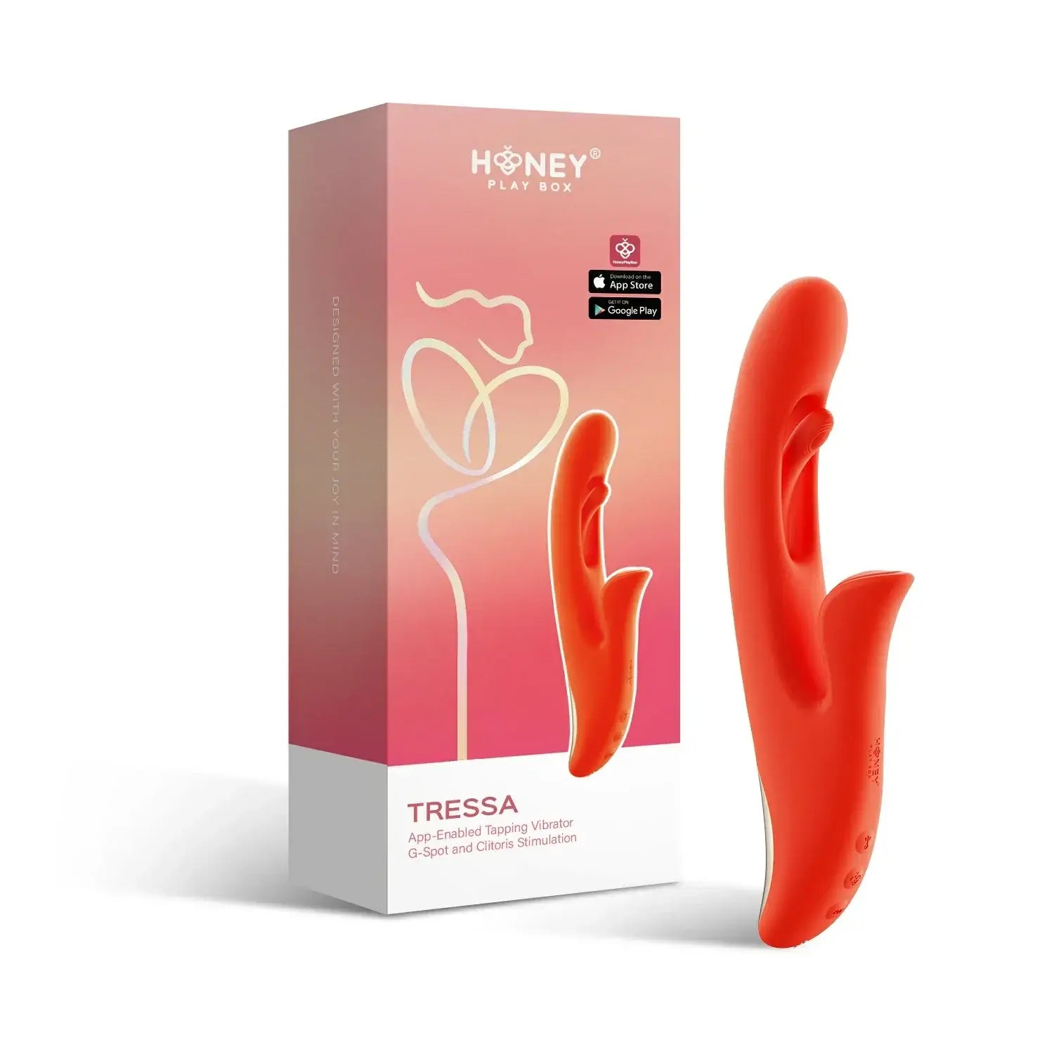 Tressa App-Enabled Tapping Vibrator - Orange