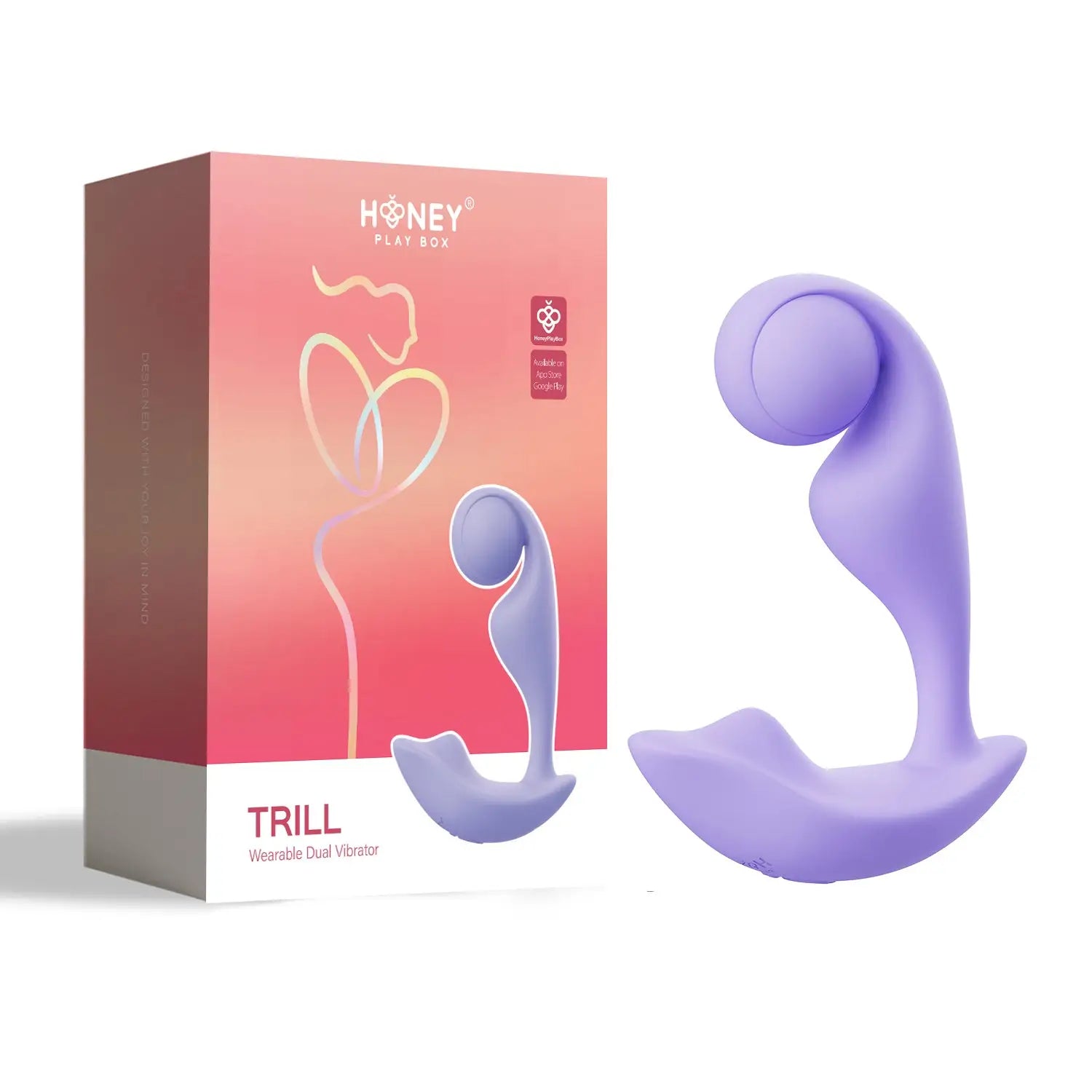 Honey Play Box Trill Wearable Dual Vibrator – G-Spot & Clit Stimulator Lavender
