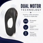 Hot Octopuss Atom Plus Dual-Motor Vibrating C-Ring Black