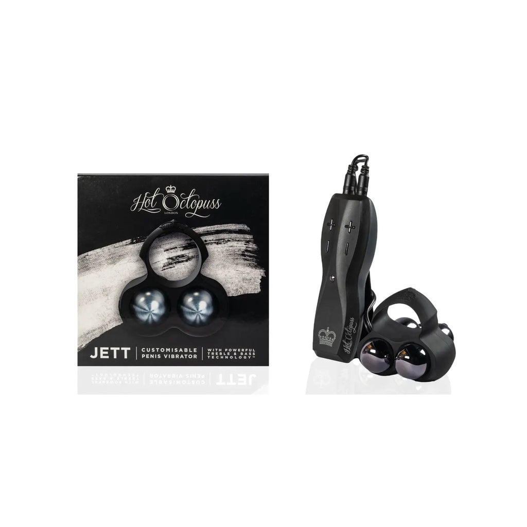 Hot Octopuss Jett Guybrator – Dual Motor Vibrating C-Ring with Treble & Bass Technology Black