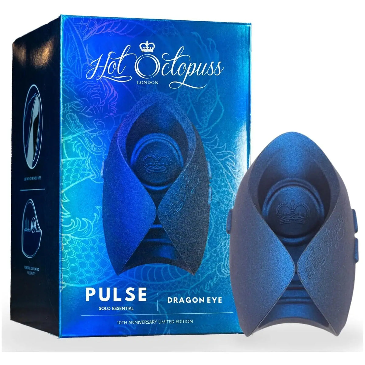 Hot Octopuss Pulse Solo Essential - Hands-Free Male Vibrator Blue