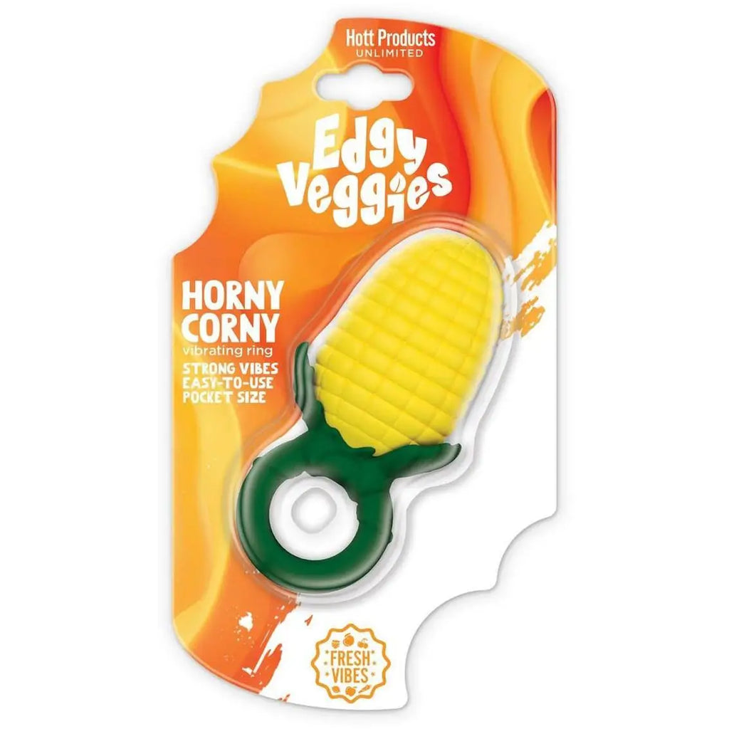 Hott Products Edgy Veggies Horny Corny Mini Vibrator Yellow