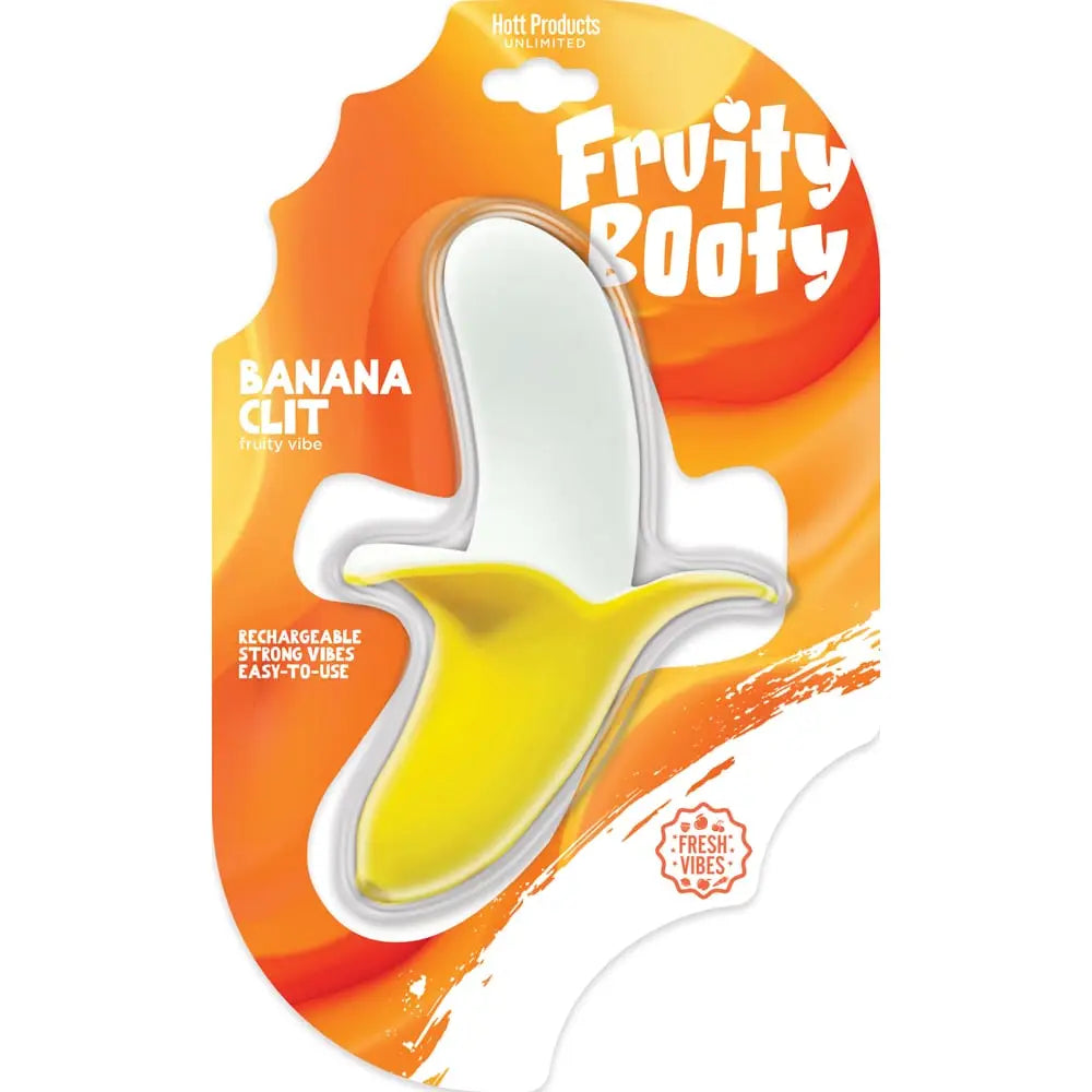Hott Products Fruity Booty Banana Clitoral Mini Vibrator – 10-Speed Silicone Vibe