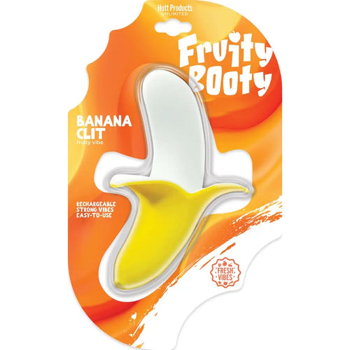 Hott Products Fruity Booty Banana Clitoral Mini Vibrator – 10-Speed Silicone Vibe