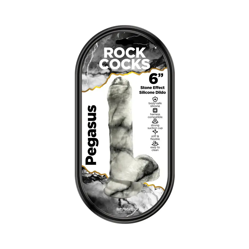 Pegasus 6" Marble Effect Silicone Dildo - Rolik®