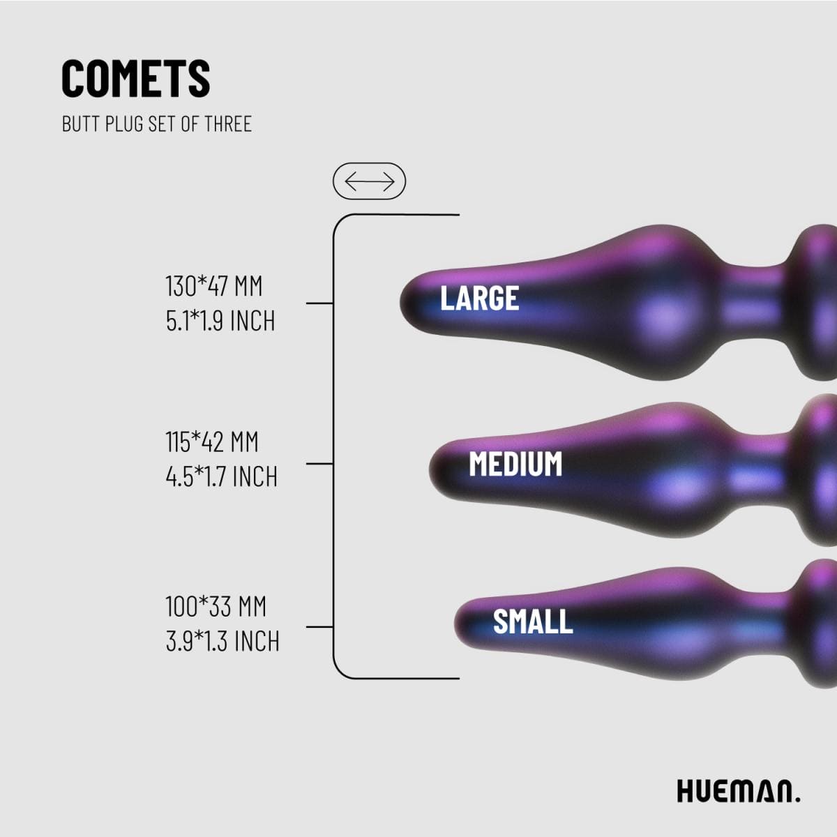 Hueman Comets Butt Plug Set of 3 - Rolik®