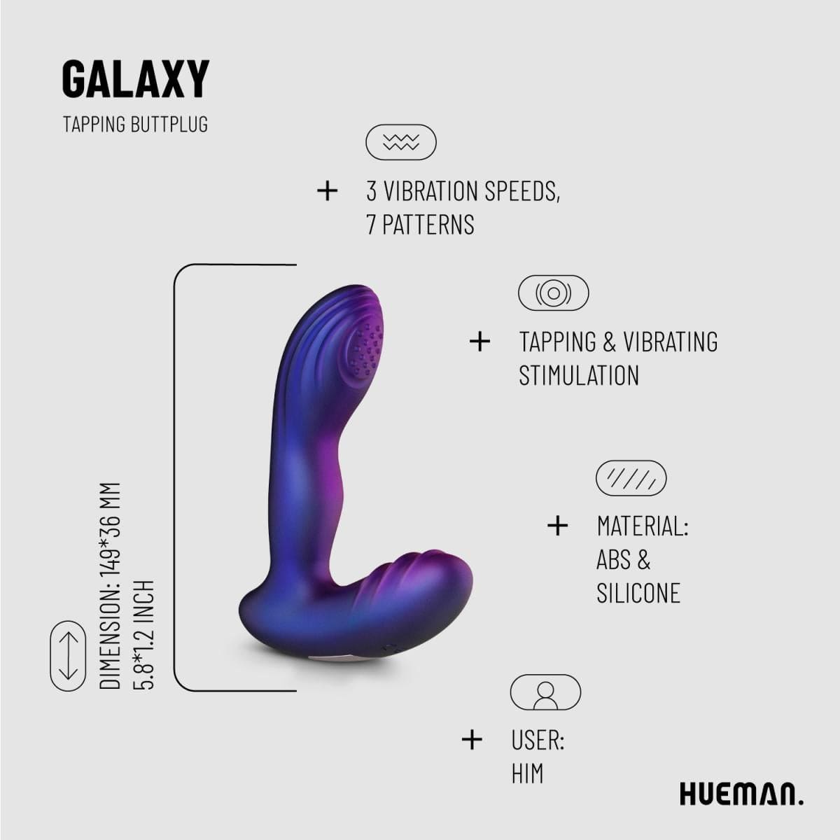 Hueman Galaxy Tapping Butt Plug - Rolik®