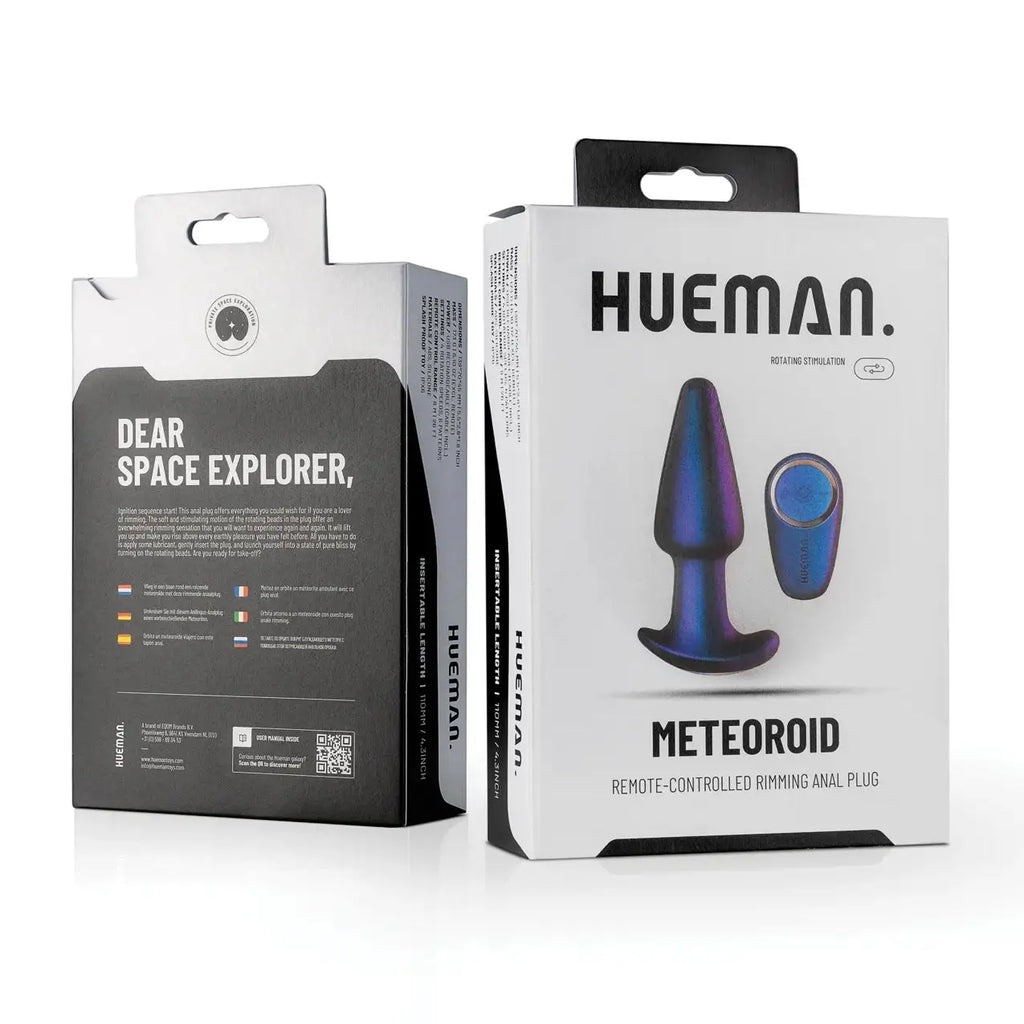 Hueman Meteoroid Remote Rimming Anal Plug - Purple - Butt