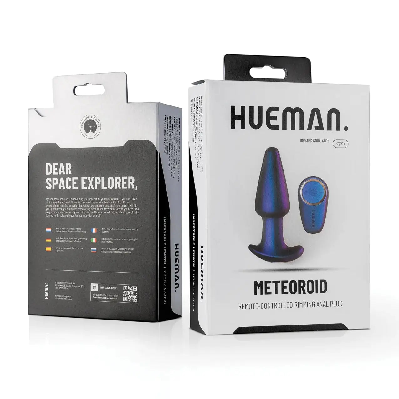 Hueman Meteoroid Remote Rimming Anal Plug - Purple - Butt