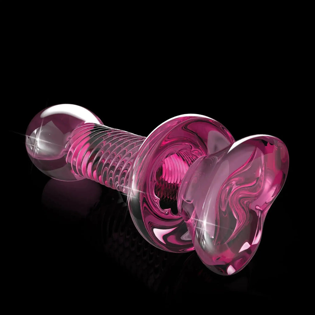 Icicle Glass Wand Butt Plug Hand-blown - Pink