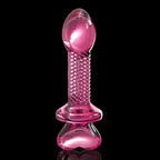 Icicle Glass Wand Butt Plug Hand-blown - Pink