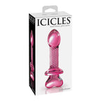Icicle Glass Wand Butt Plug Hand-blown - Pink