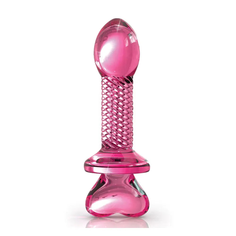 Icicle Glass Wand Butt Plug Hand-blown - Pink