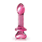 Icicle Glass Wand Butt Plug Hand-blown - Pink