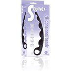 Icon Brands The 9’s S Curves Curved Silicone Anal Beads – Medical-Grade Body-Safe Black