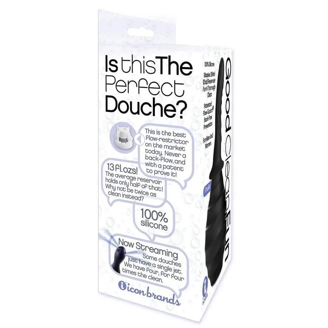 Icon Brands Good Clean Fun Silicone Anal Douche 13 fl. oz.